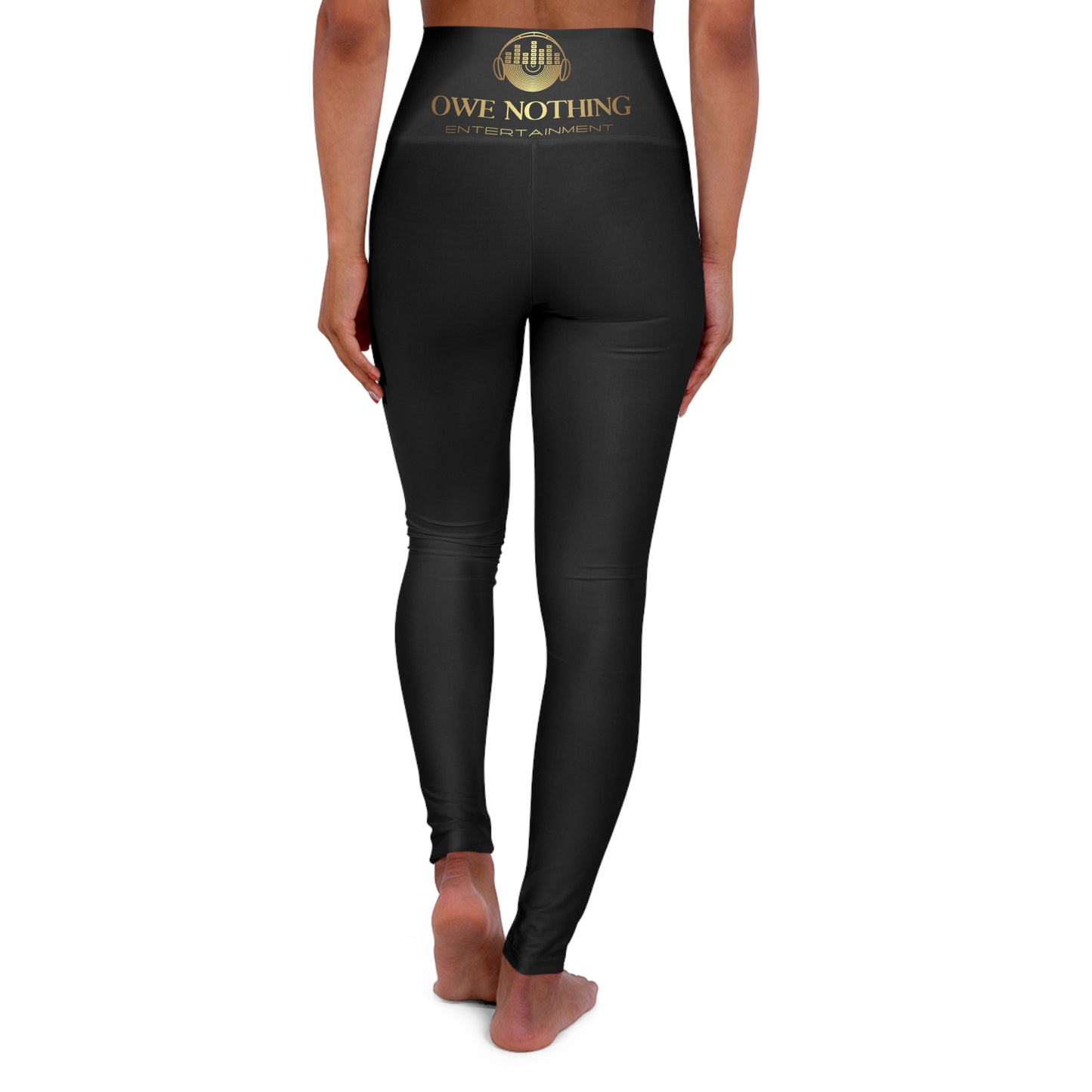 High Waisted Owe Nothing Entertainment Yoga Leggings (AOP)